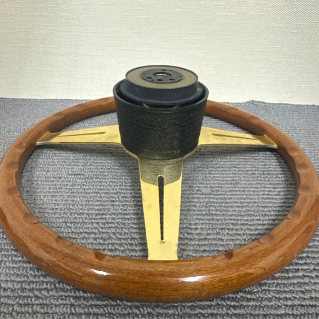 ナルディ NARDI ウッドステアリング 32.5パイ ゴールドスポーク 希少