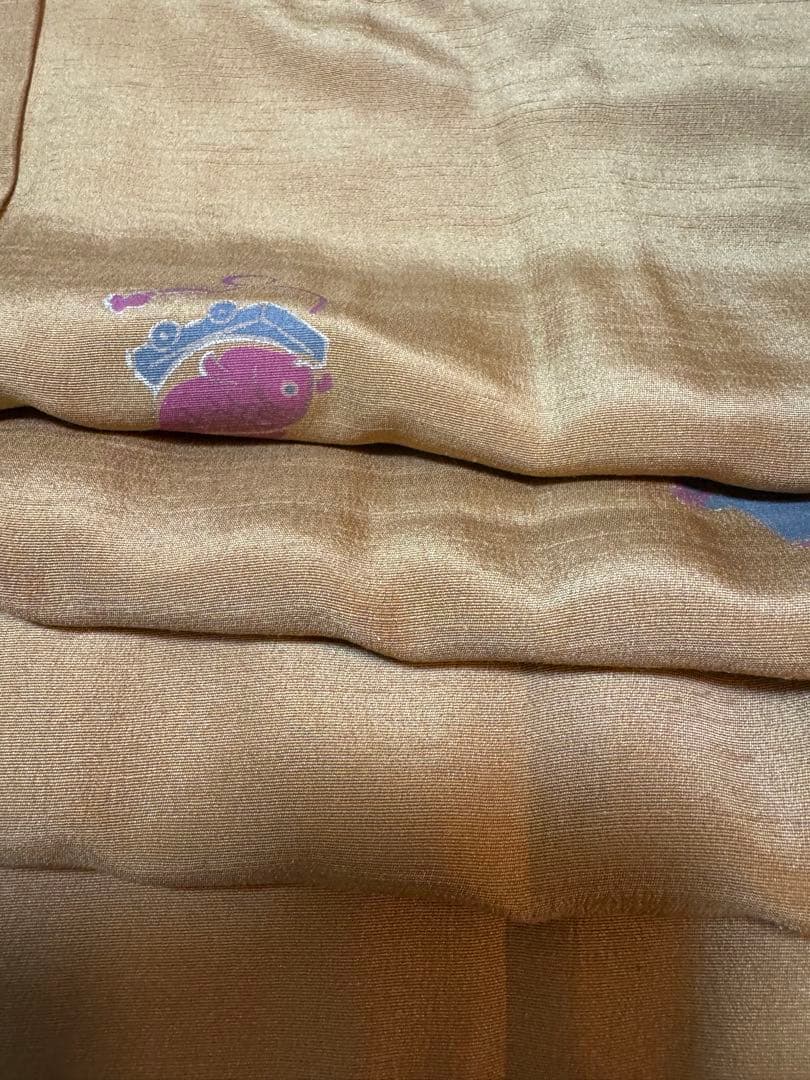 【銘品新品】西陣老舗機元「名匠 菱屋六右エ門謹製」長襦袢「風通御召織 紬糸併用」