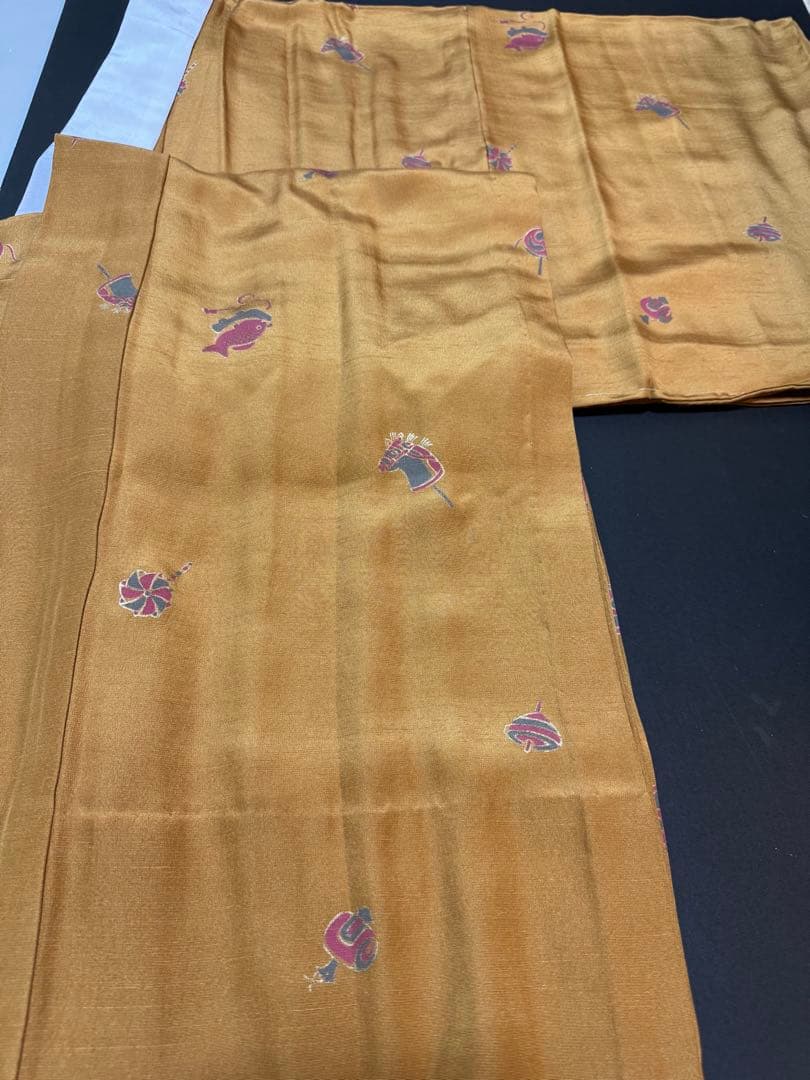 【銘品新品】西陣老舗機元「名匠 菱屋六右エ門謹製」長襦袢「風通御召織 紬糸併用」