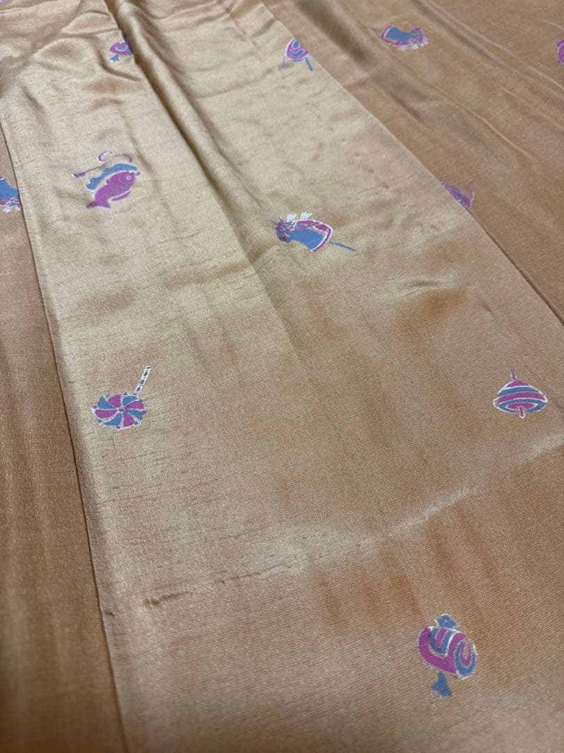 【銘品新品】西陣老舗機元「名匠 菱屋六右エ門謹製」長襦袢「風通御召織 紬糸併用」