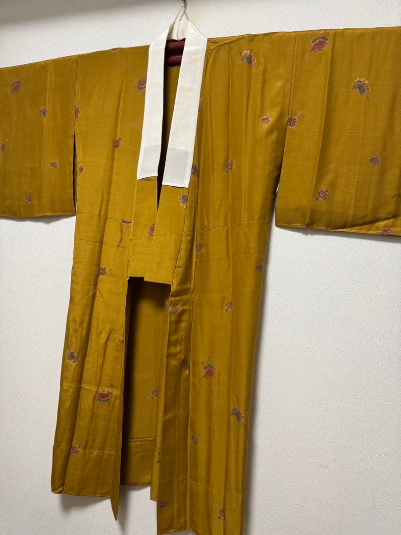 【銘品新品】西陣老舗機元「名匠 菱屋六右エ門謹製」長襦袢「風通御召織 紬糸併用」