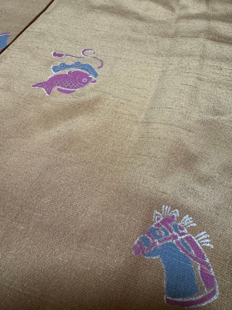 【銘品新品】西陣老舗機元「名匠 菱屋六右エ門謹製」長襦袢「風通御召織 紬糸併用」