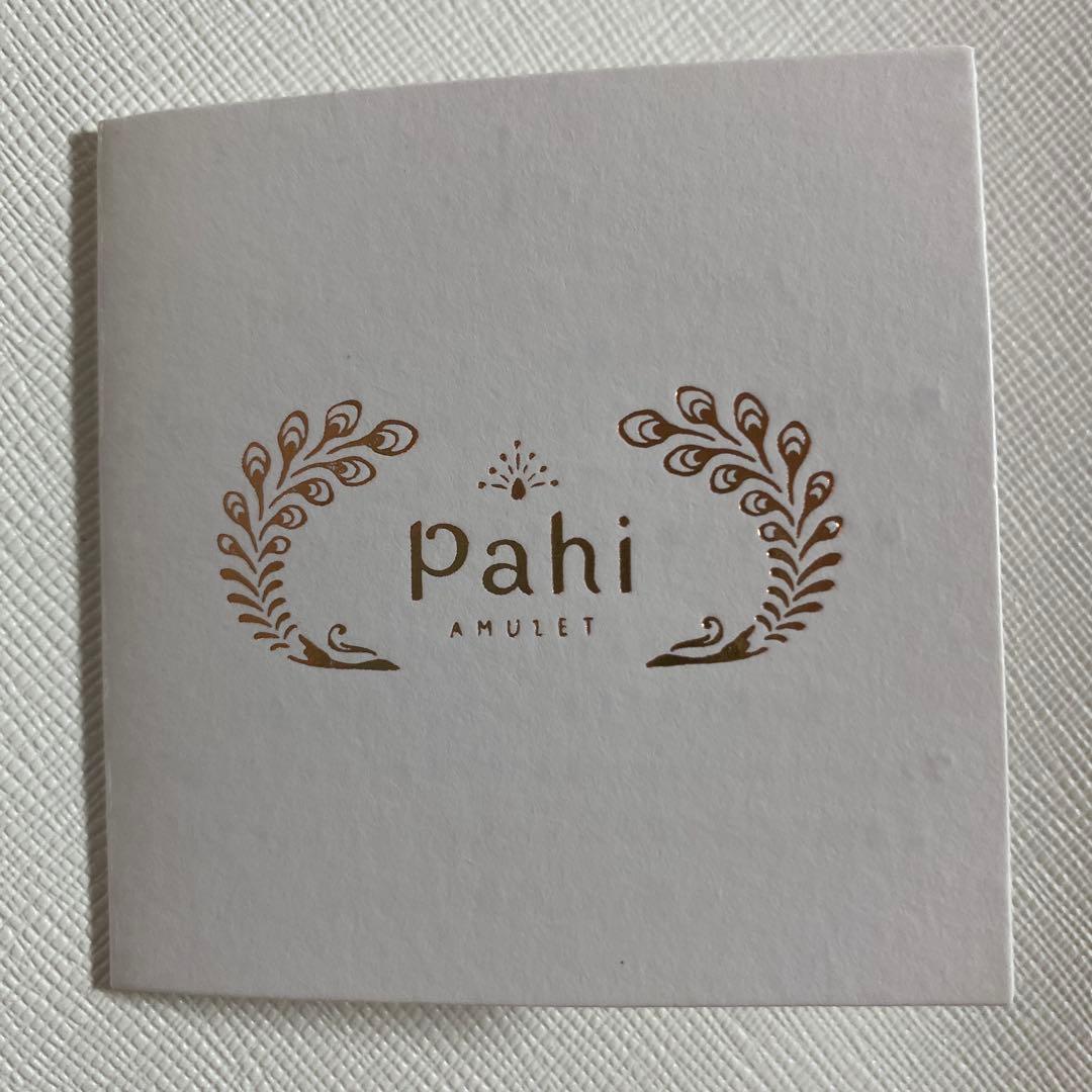 黒*ご様 pahi amulet K18 drop charm アクアマリン