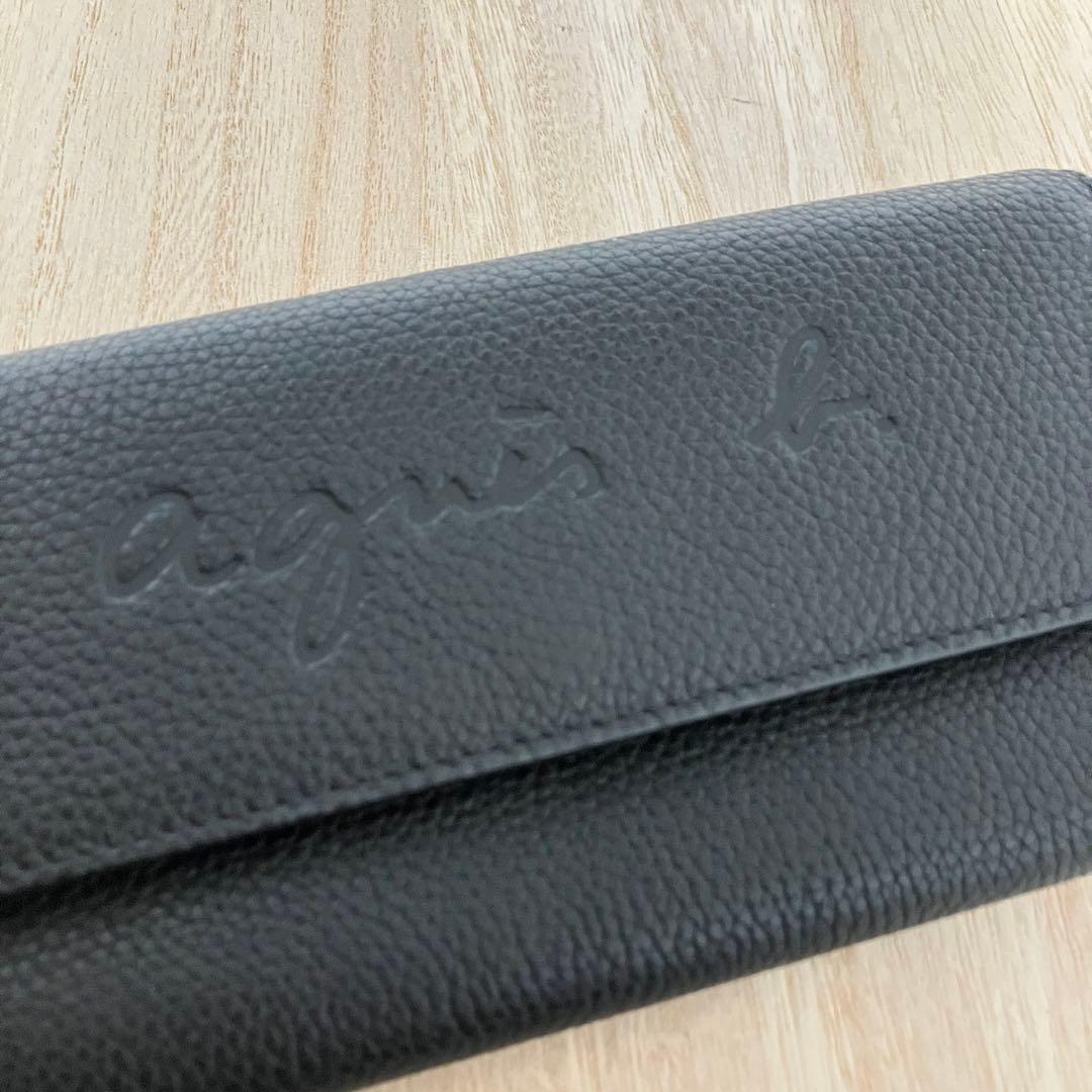 極美品✨agnès b. ✨アニエスベー ✨長財布 ✨黒 ✨フラップ