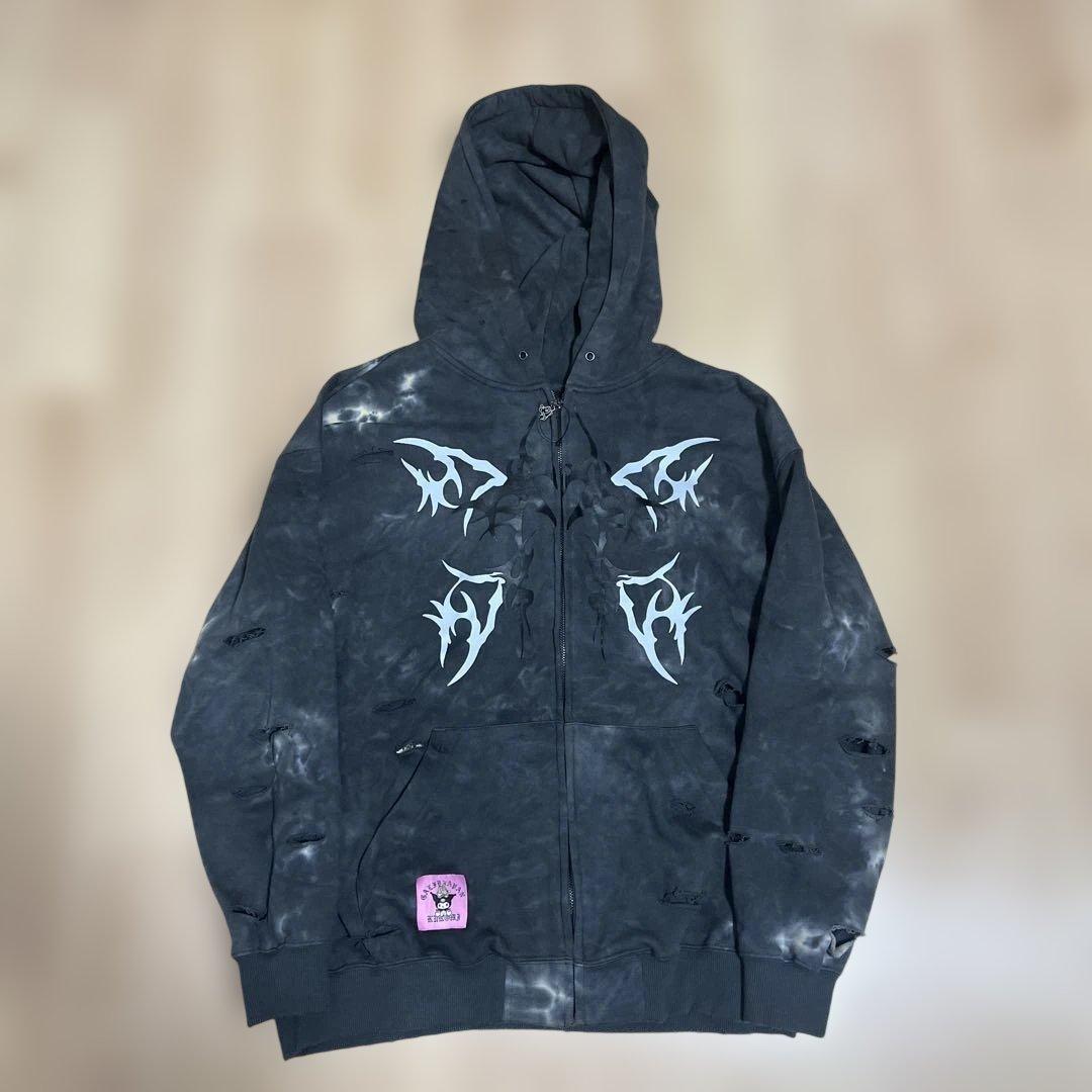 ガルフィー　クロミ　ムラ染めZIPパーカー