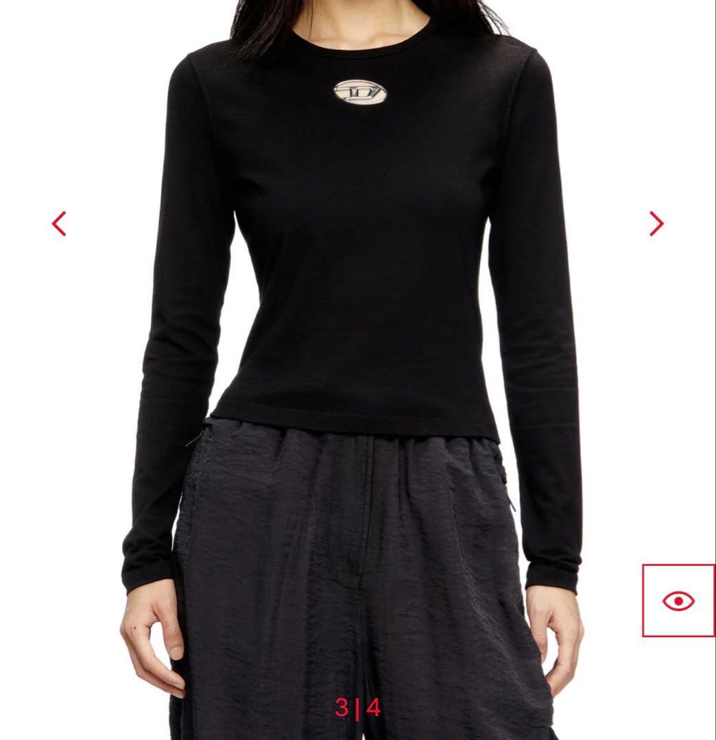 DIESEL ブラック 長袖Tシャツ