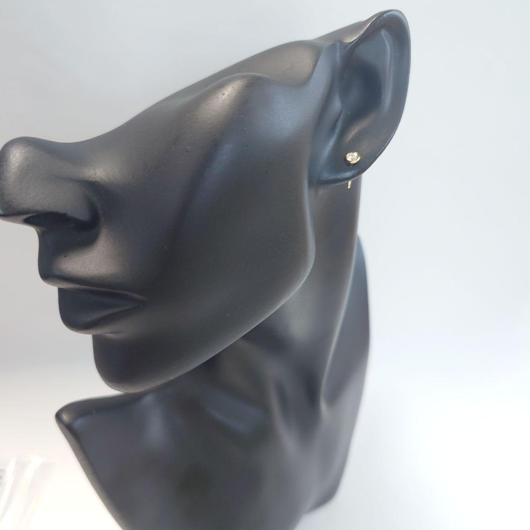 【美品】ティファニー K18 バイザヤード ダイヤ ピアス 片耳用 6477