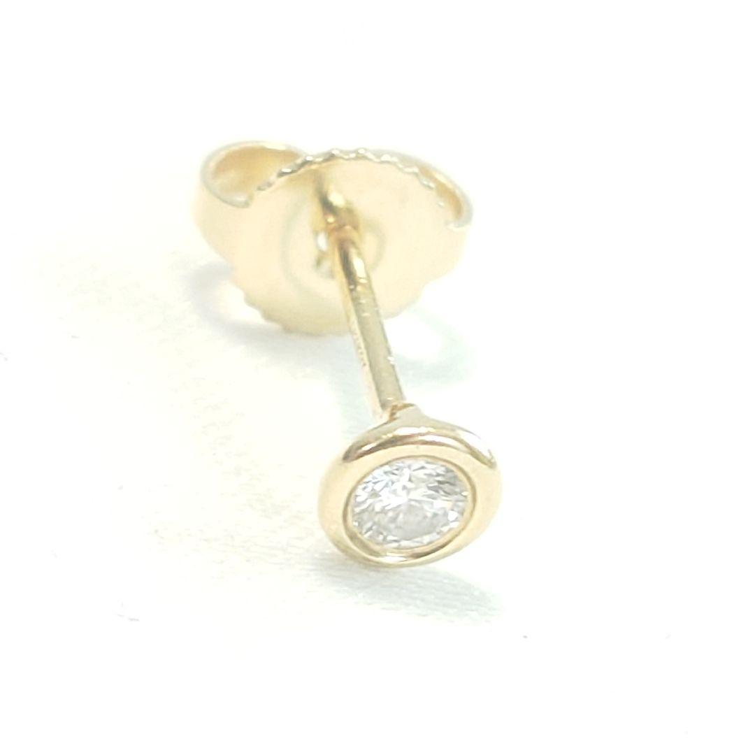 【美品】ティファニー K18 バイザヤード ダイヤ ピアス 片耳用 6477