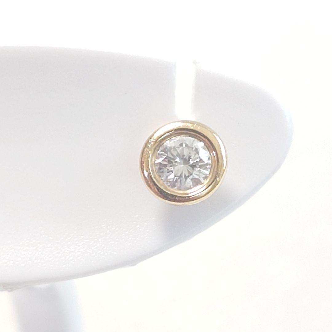 【美品】ティファニー K18 バイザヤード ダイヤ ピアス 片耳用 6477