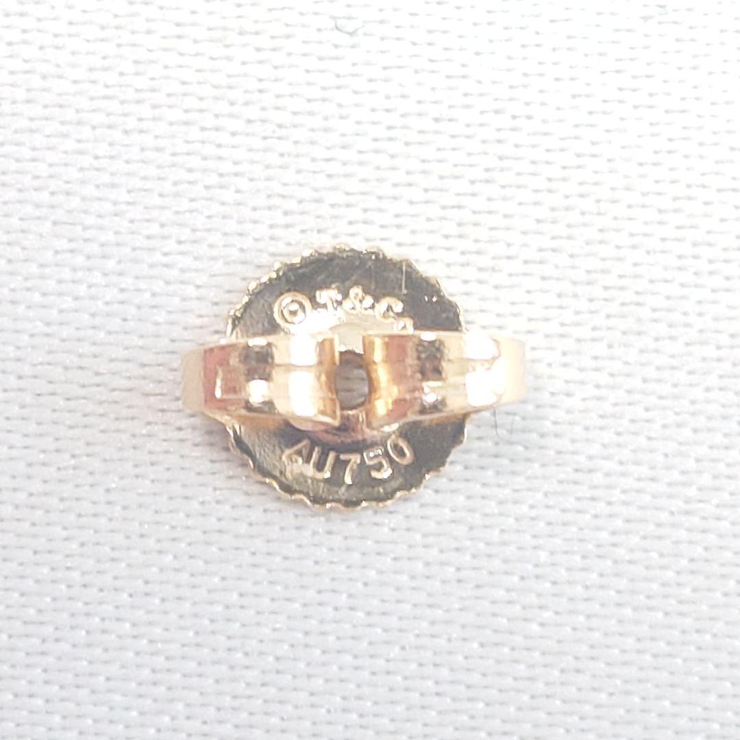 【美品】ティファニー K18 バイザヤード ダイヤ ピアス 片耳用 6477