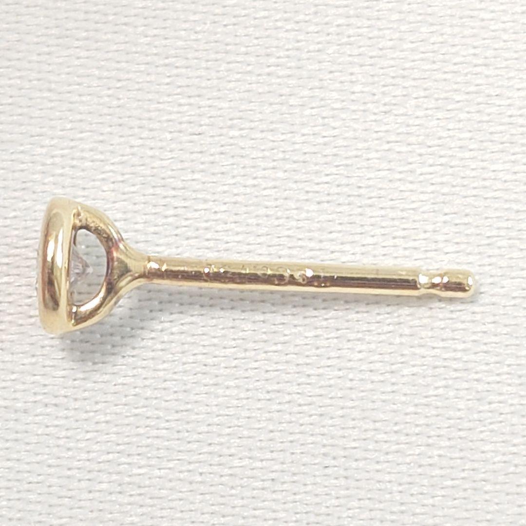 【美品】ティファニー K18 バイザヤード ダイヤ ピアス 片耳用 6477