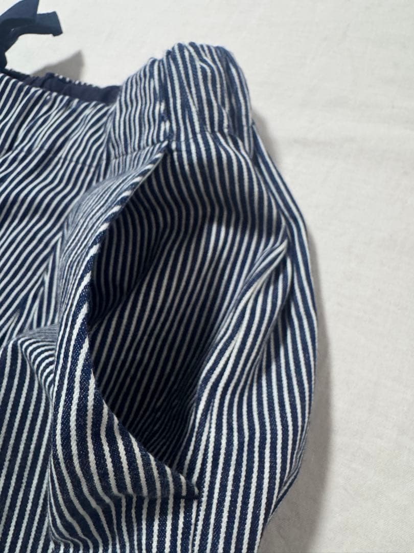 mizuiro ind ヒッコリーワイドテーパードパンツ