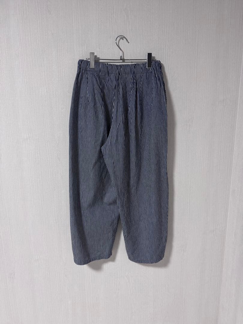 mizuiro ind ヒッコリーワイドテーパードパンツ