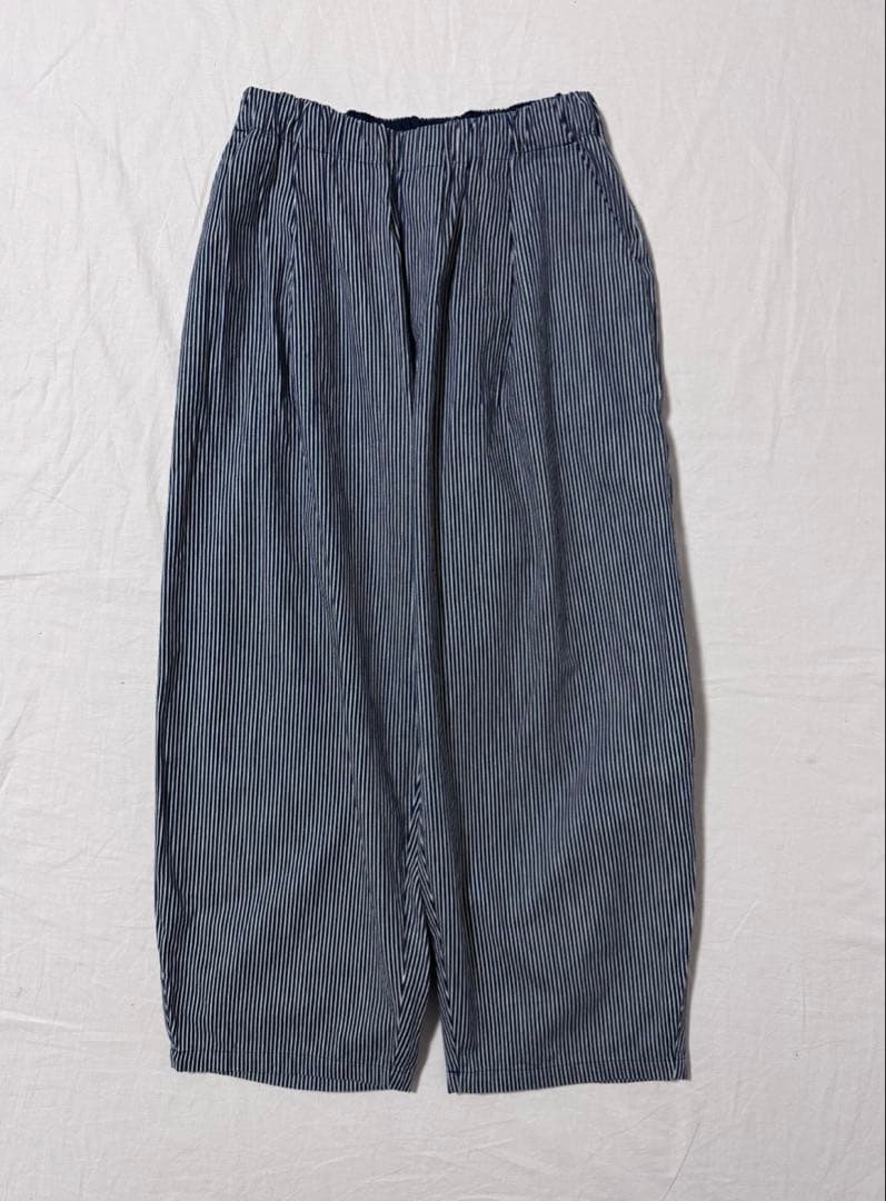 mizuiro ind ヒッコリーワイドテーパードパンツ