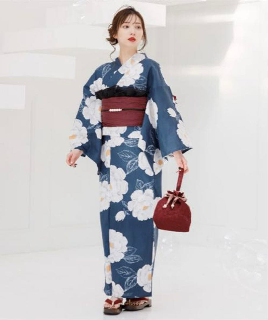 Dita2025 浴衣5点セット【涼風の藍紺牡丹】新品未使用