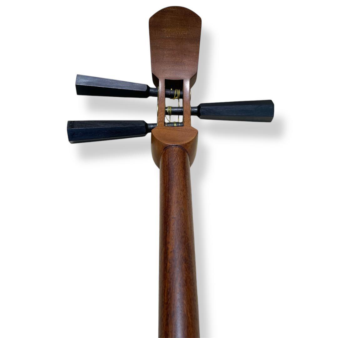 【美品✨】津軽三味線　太棹　人工皮　丸打胴　ソフトケース　撥