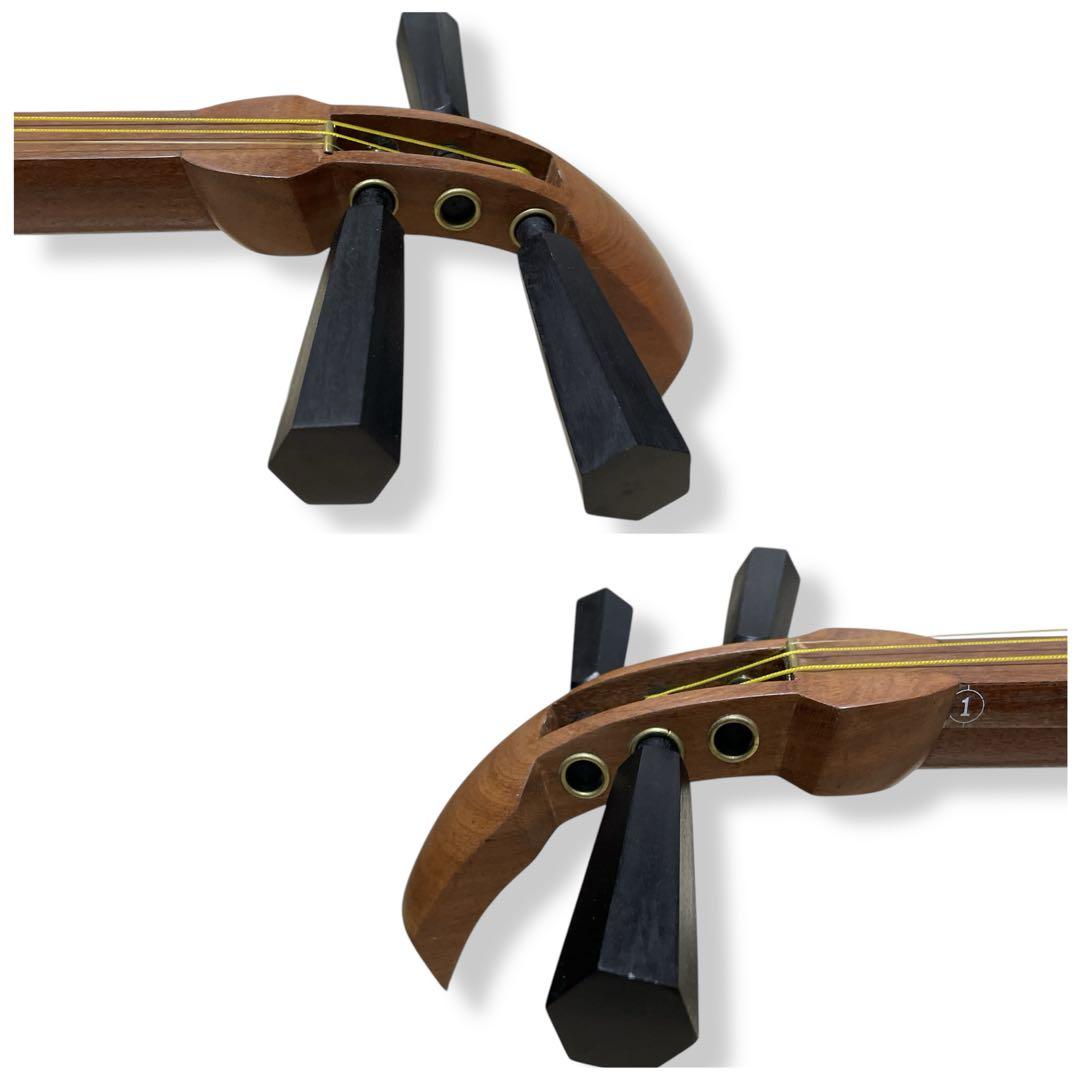 【美品✨】津軽三味線　太棹　人工皮　丸打胴　ソフトケース　撥