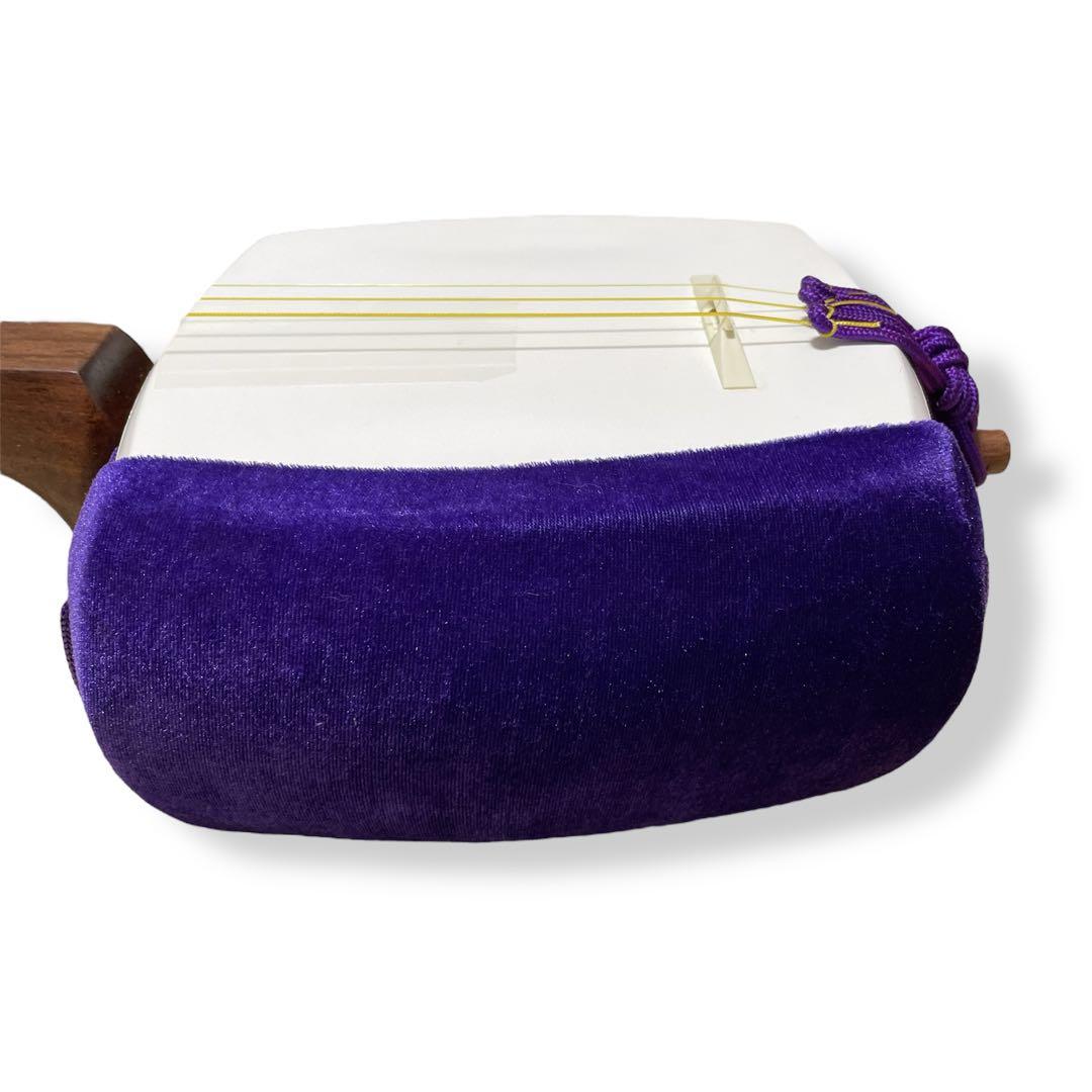 【美品✨】津軽三味線　太棹　人工皮　丸打胴　ソフトケース　撥