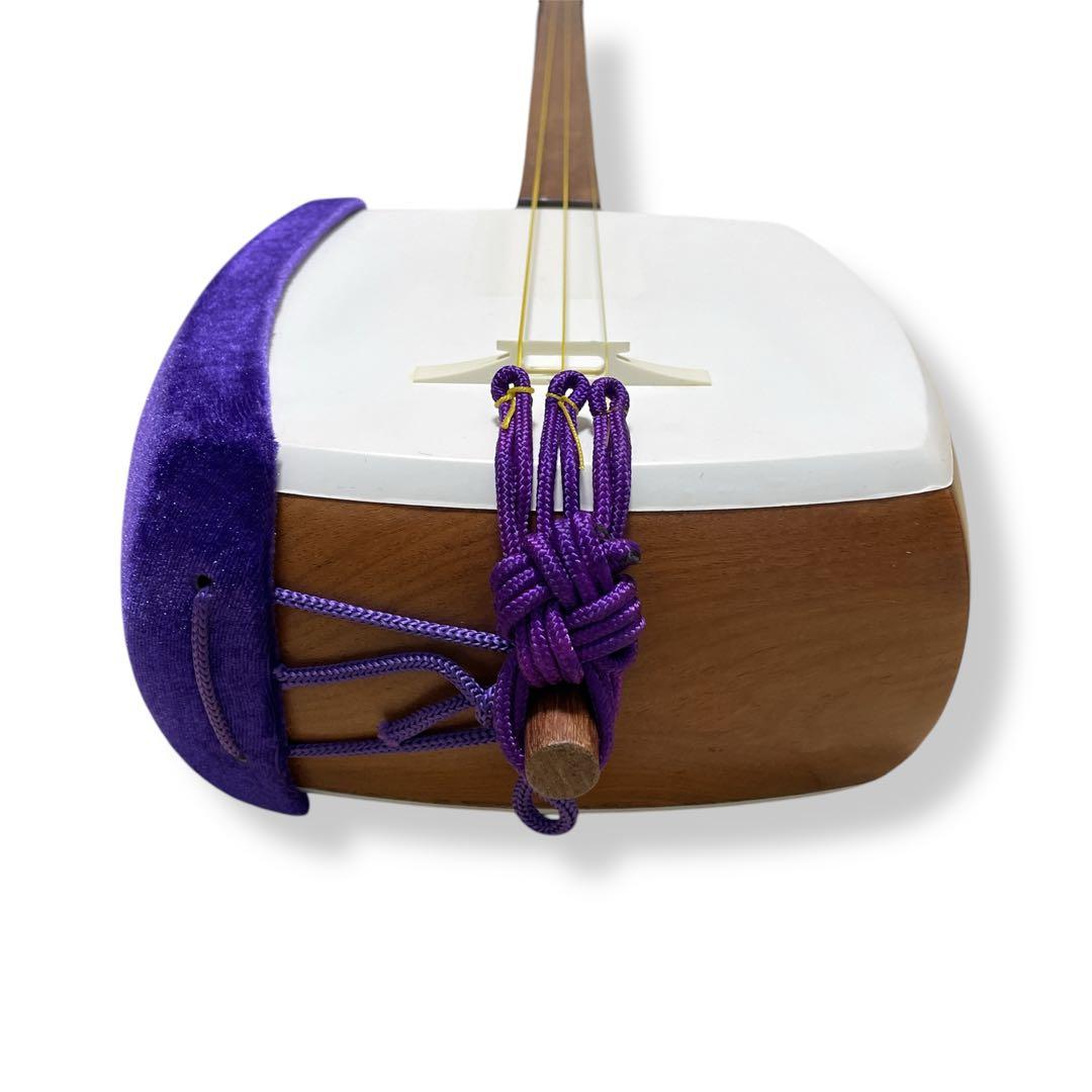 【美品✨】津軽三味線　太棹　人工皮　丸打胴　ソフトケース　撥