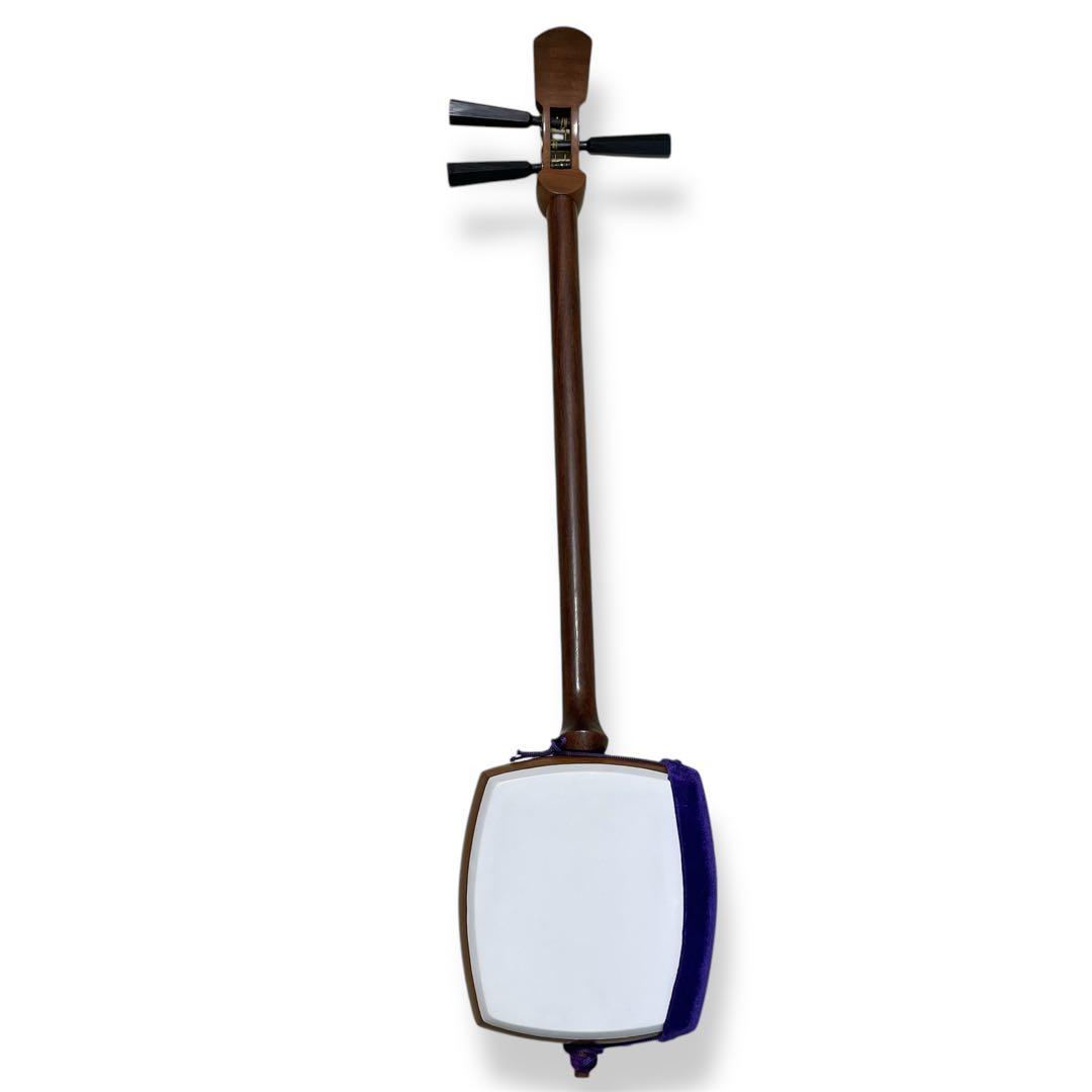 【美品✨】津軽三味線　太棹　人工皮　丸打胴　ソフトケース　撥