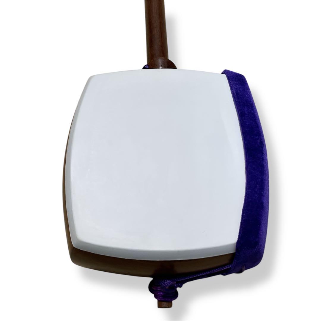 【美品✨】津軽三味線　太棹　人工皮　丸打胴　ソフトケース　撥