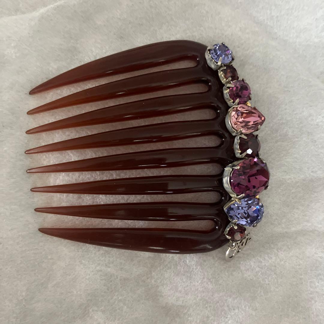 [まっく]コンプレックスビズ　フレンチコーム　パープル色