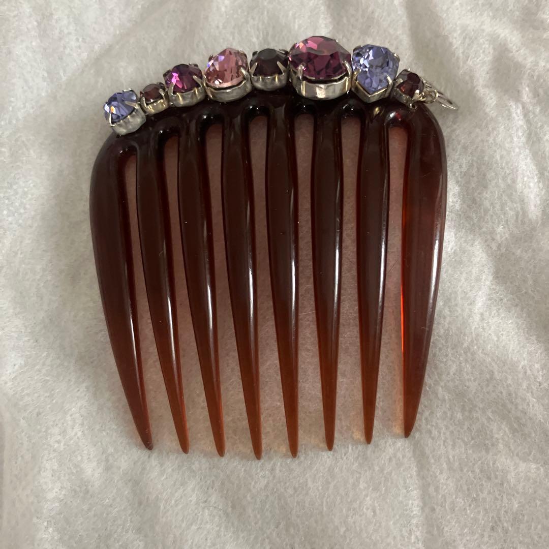 [まっく]コンプレックスビズ　フレンチコーム　パープル色