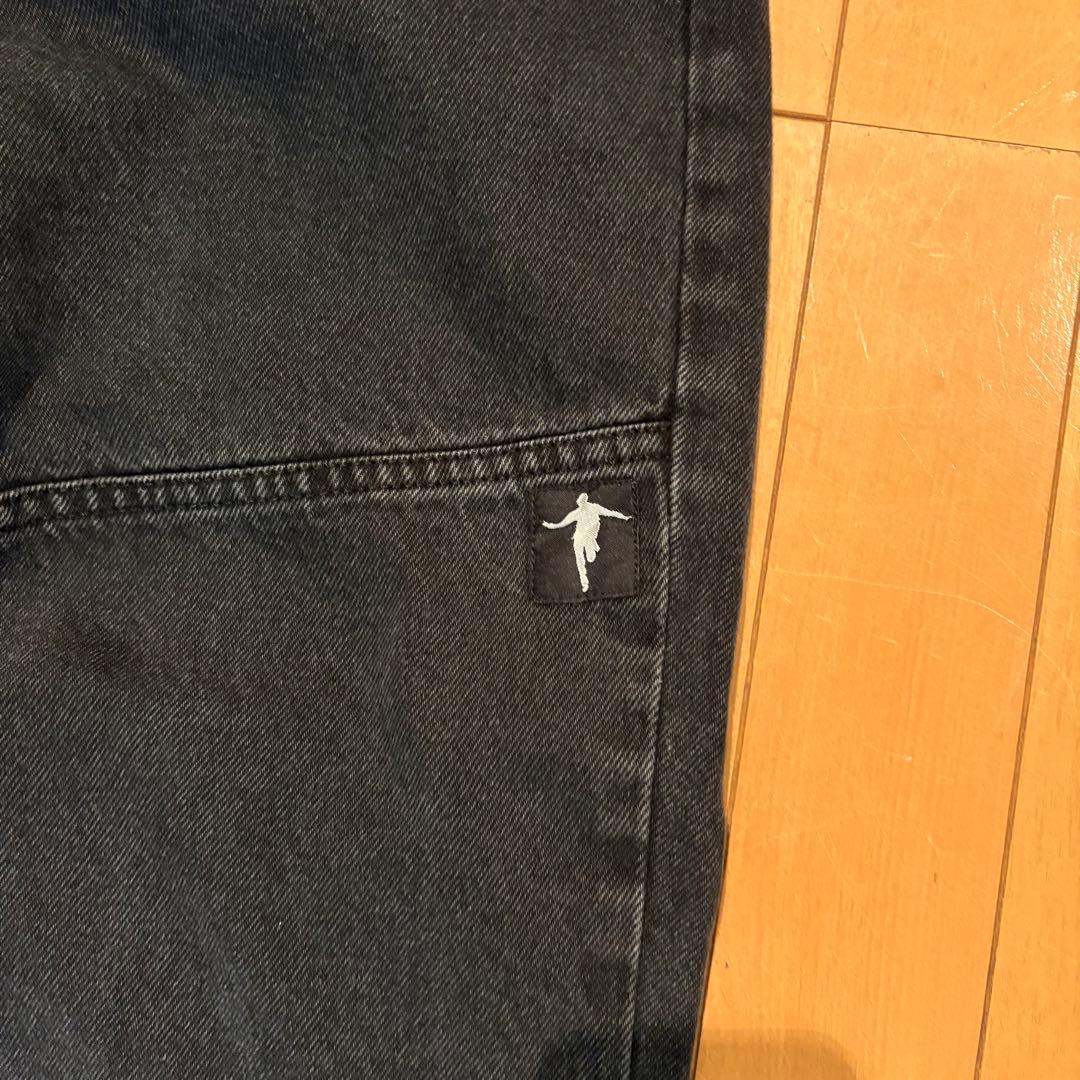 蒲*郎様 HOCKEY ブラック ワイドレッグパンツ 30 レア