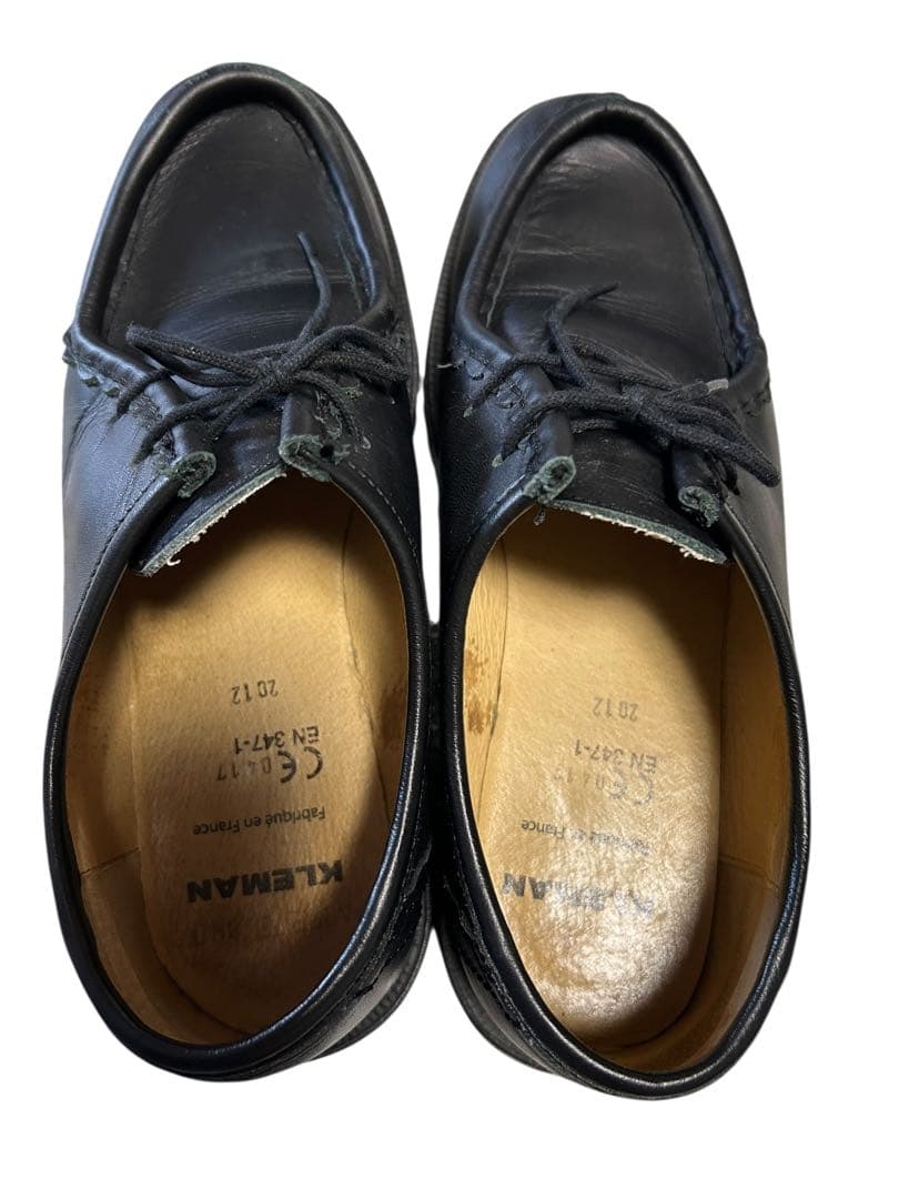 KLEMAN 黒 レザー ドレスシューズ