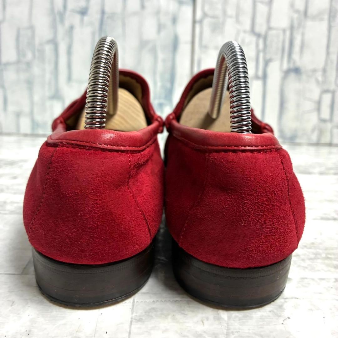 GUCCI グッチ　ホースビット　ビットローファー　スエード　赤