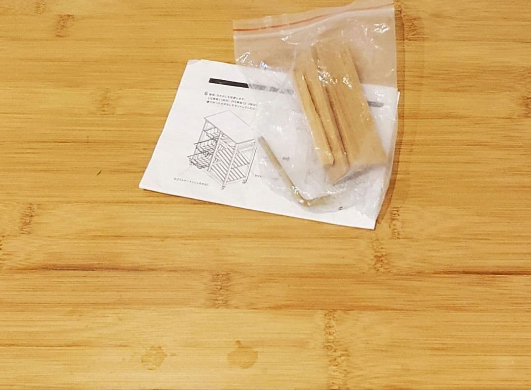 竹製キッチンワゴン 車輪付き 収納