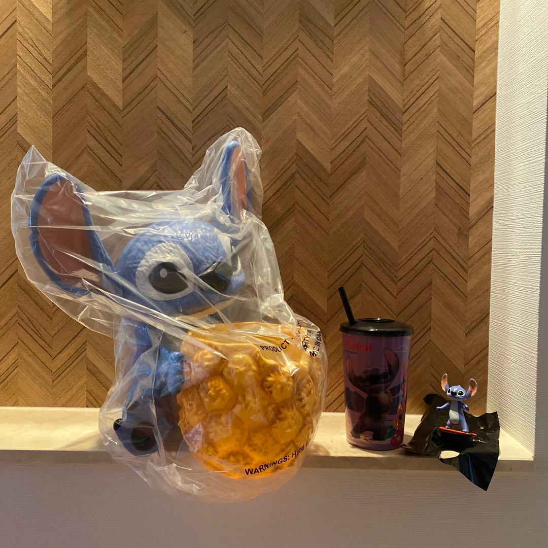 新品未使用未開封！リロ&スティッチ☆ポップコーンカップ& フィギュア付カップ