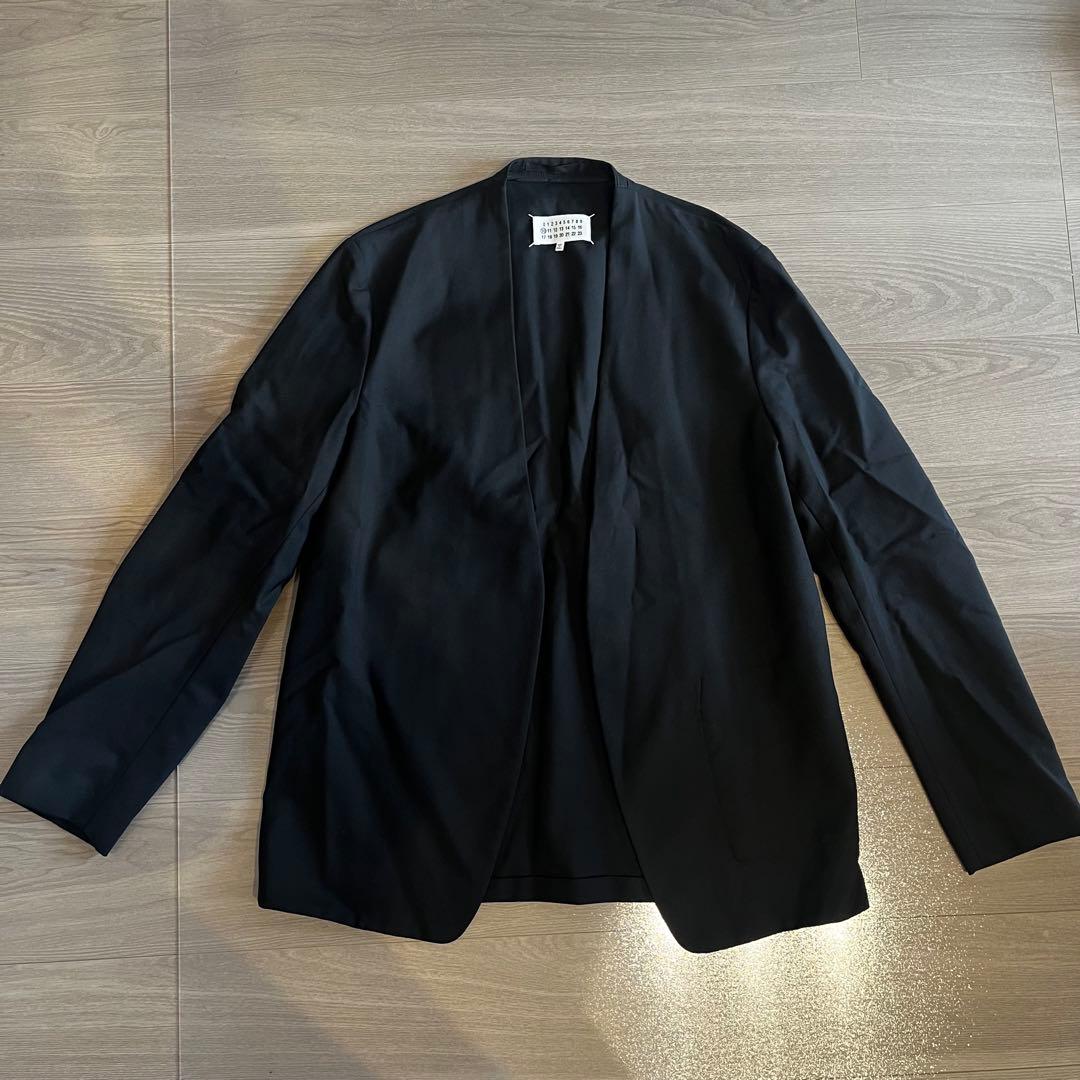 Maison Margiela ノーカラージャケット XLブラック 内ポケット有