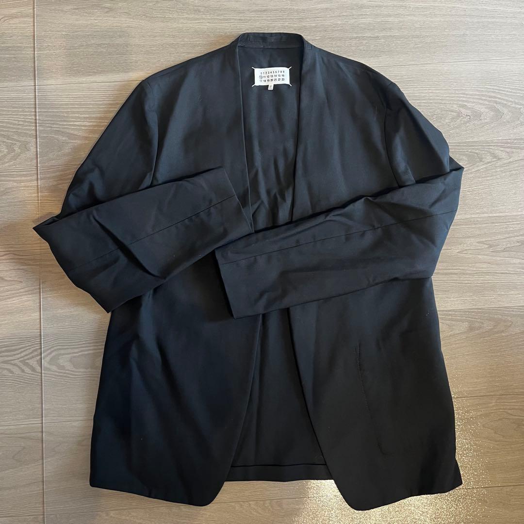 Maison Margiela ノーカラージャケット XLブラック 内ポケット有