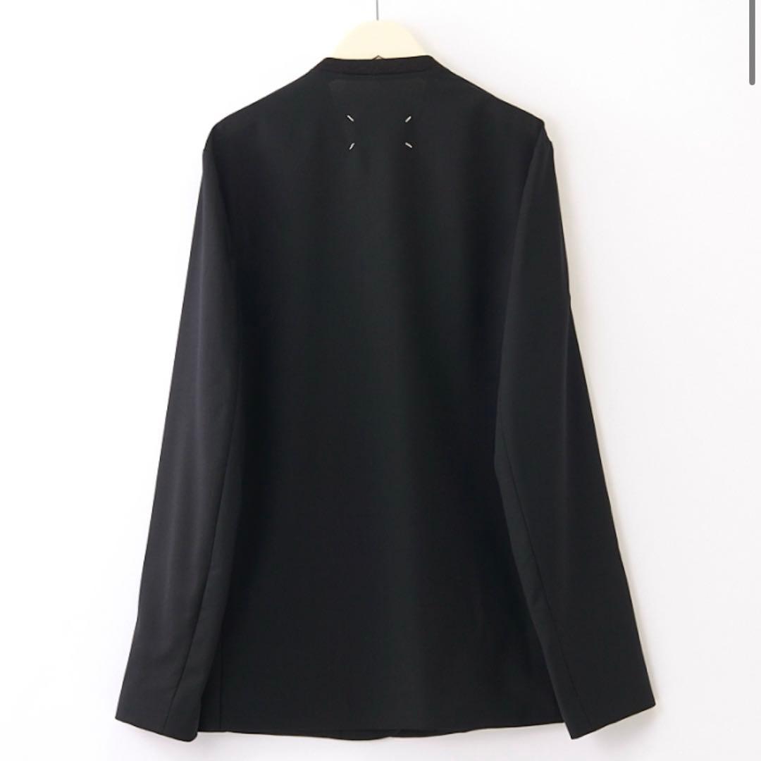 Maison Margiela ノーカラージャケット XLブラック 内ポケット有