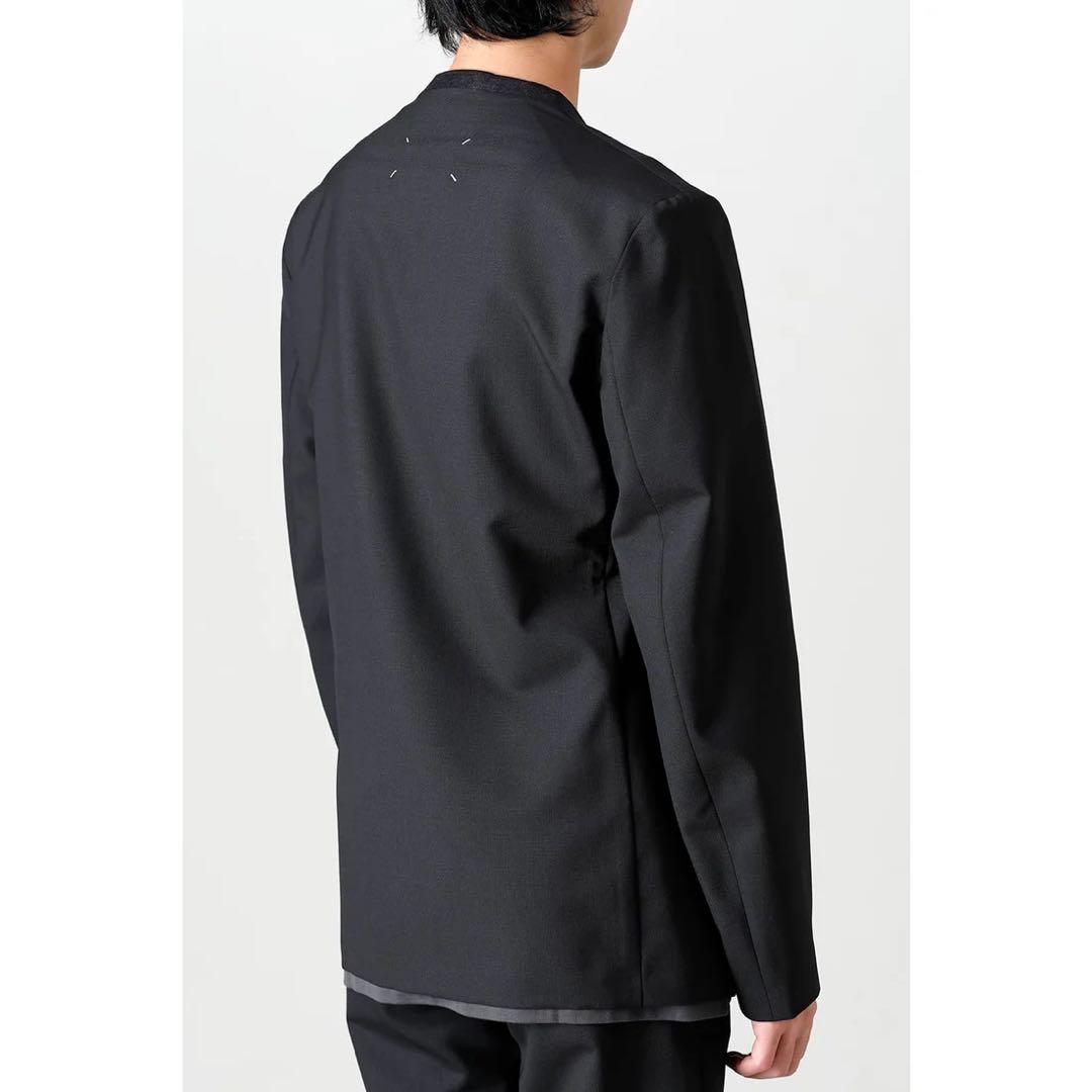 Maison Margiela ノーカラージャケット XLブラック 内ポケット有
