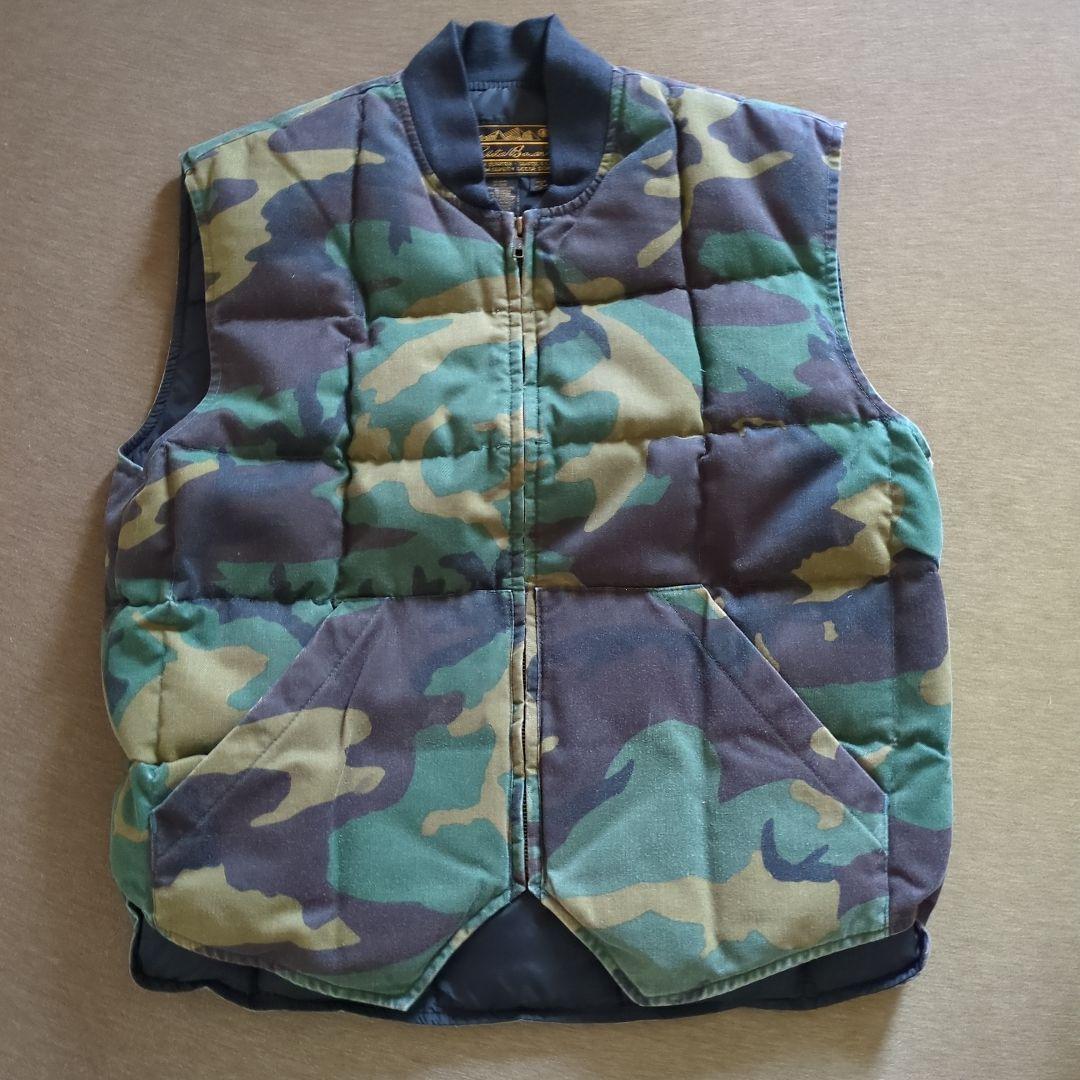 80s EDDIE BAUER ダウンベスト アメリカ製 カモフラージュ
