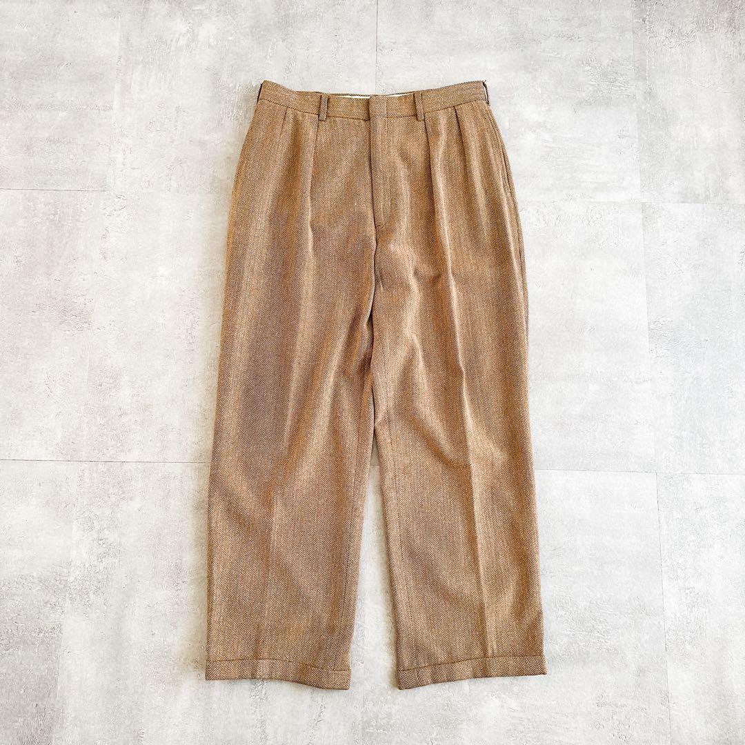 80s Polo Ralph Lauren ツータック ウール スラックスパンツ