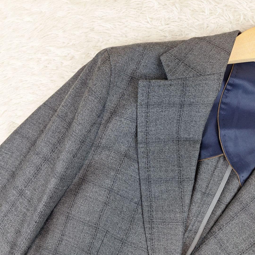 美品✨スーツセレクト　アルフレッドブラウン生地　スリーピース　A4　アジャスター