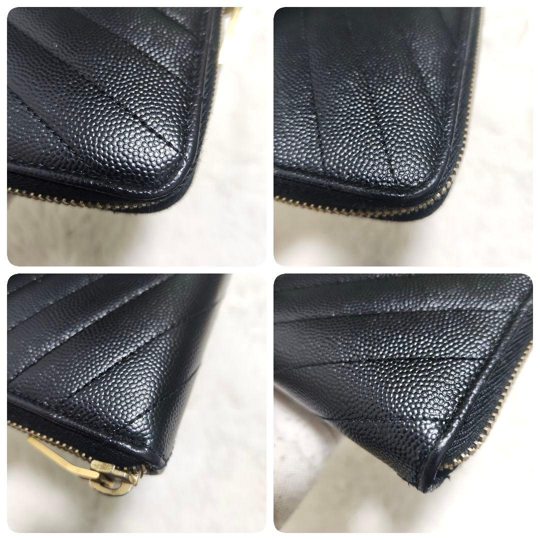 ✨極美品　付属品完備✨サンローラン　長財布　ラウンド　カサンドラ　キャビアスキン
