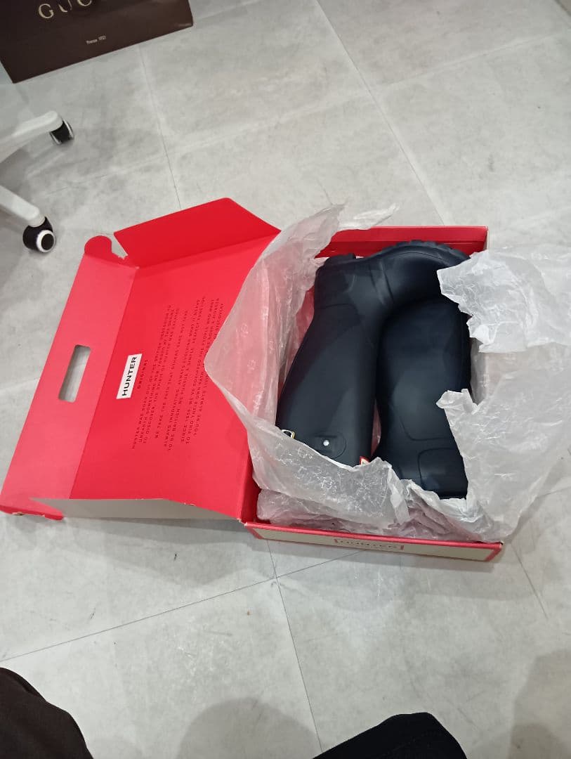 未使用　ハンター　レインブーツ