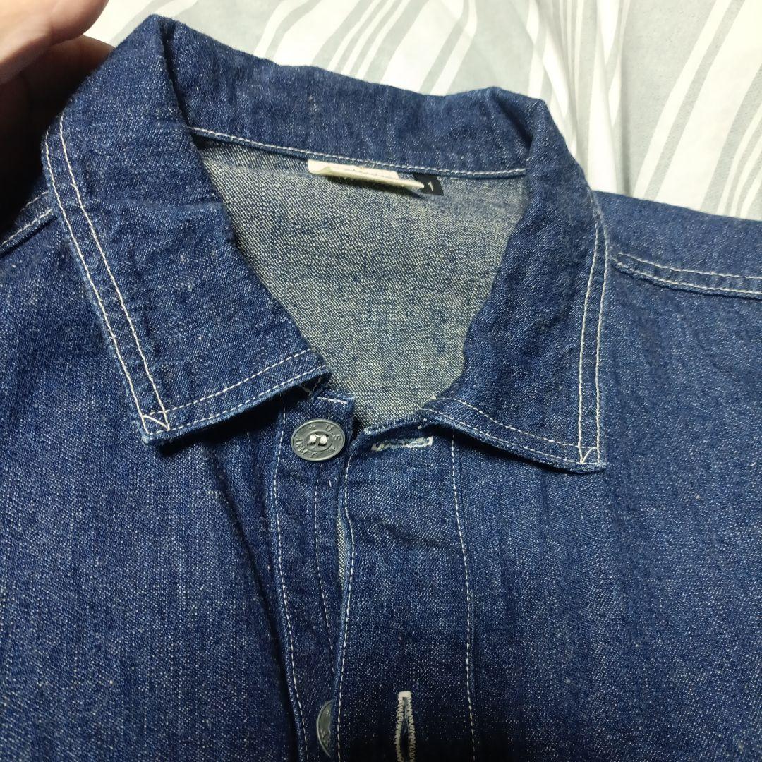 orSlow デニムカバーオール 前開き 2ポケット ネイビー