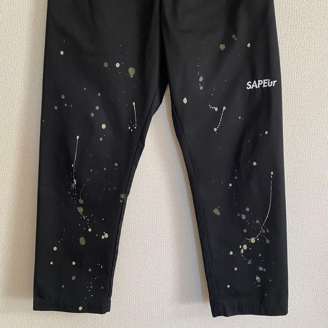 SAPEur サプール スケート チノパンツ ペンキ加工 ドローコード L