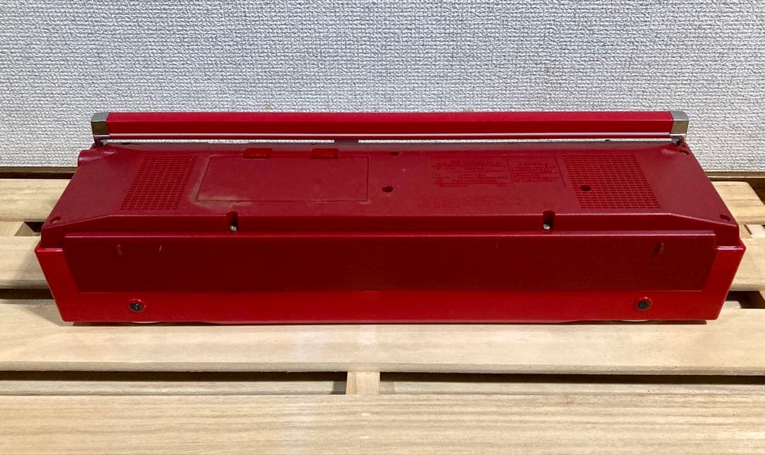 サンヨー『テレコ』ダブルカセット 赤 動作確認済 MR-ＷＵ４MKⅡ 昭和レトロ