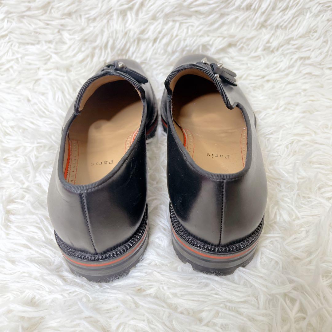 Christian Louboutin タッセルローファー 黒 赤ソール　ラグ