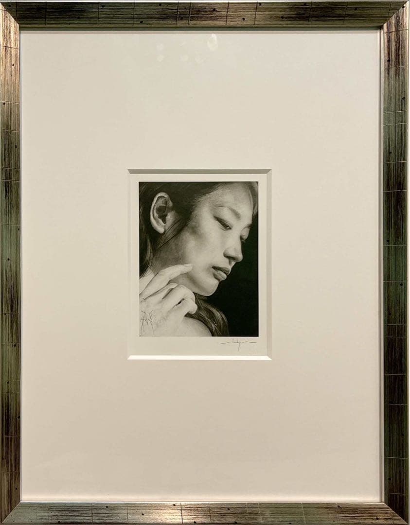 諏訪敦 作品「弥勒 Maitreya」2007 サイン入 額装