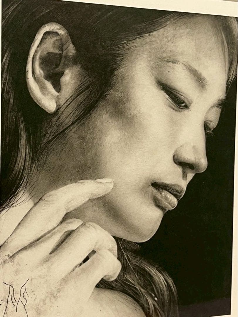 諏訪敦 作品「弥勒 Maitreya」2007 サイン入 額装