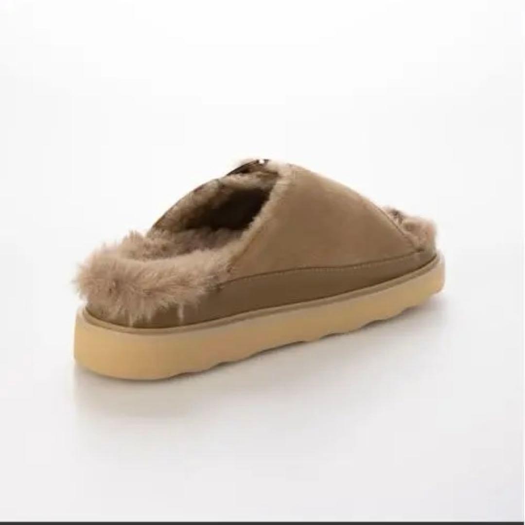 【美品】MOHI ムートンサンダル　ベージュ　37