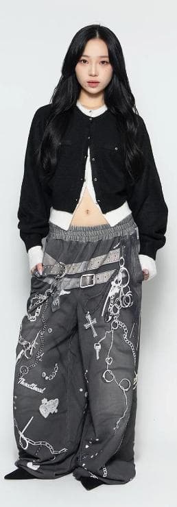 パンツ BLACK THEREDTHREAD S PRINT SWEAT2 TOYS