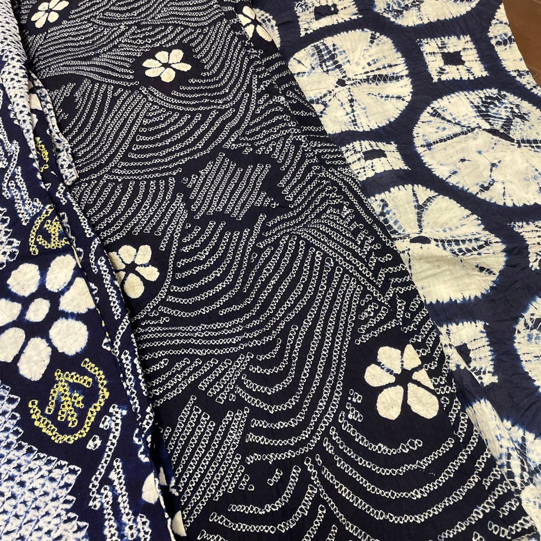 お洒落有松絞り綿浴衣１４枚まとめ売り⭐️藍染⭐️売り切り